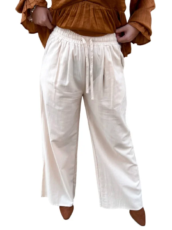 Special Discount Marissa Linen Wide Leg Pant In White