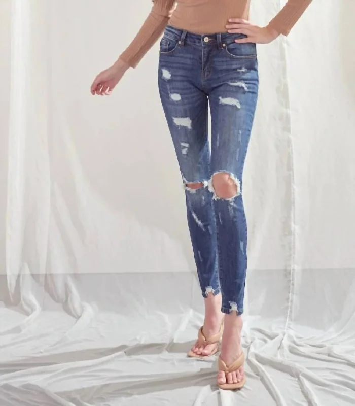 New Markdowns Mid Rise Super Skinny Jean In Medium Wash