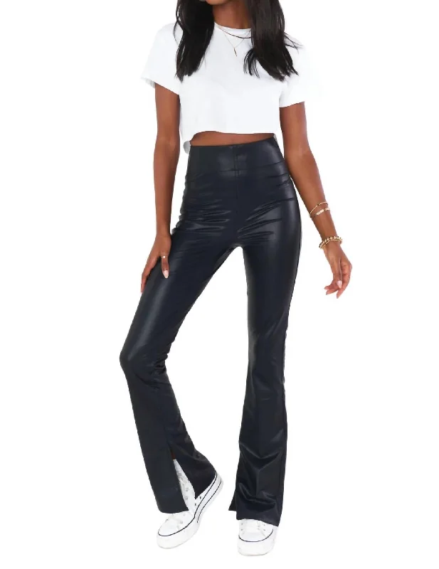 Hurry In Nashville Pull On Flare Pants In Black