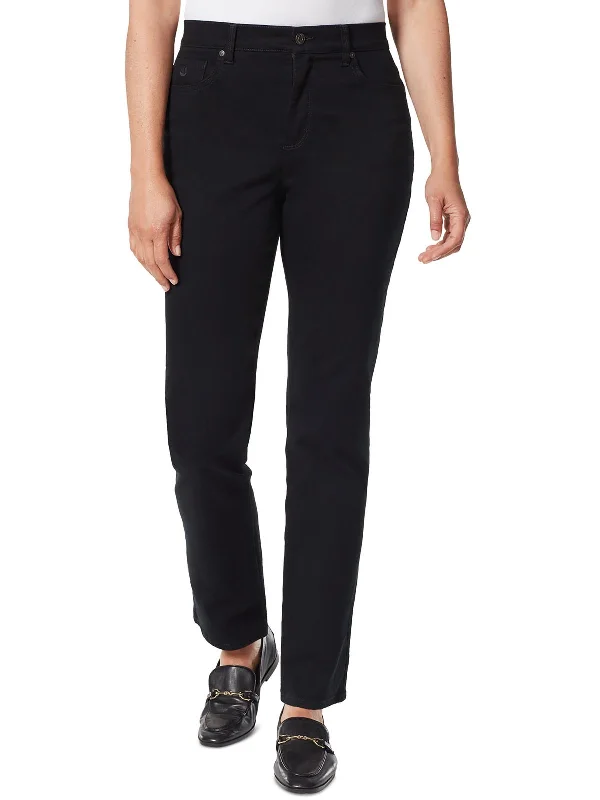 Deep Discounts Petites Amanda Womens Classic Rise Ankle Tapered Leg Jeans