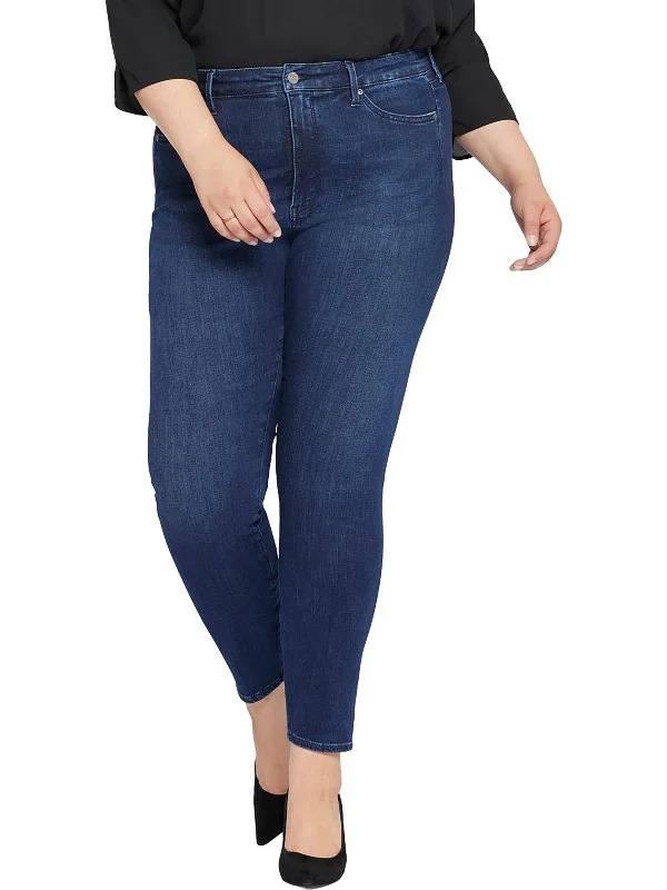 Clearance Sale Plus Ami Womens High-Rise Denim Skinny Jeans