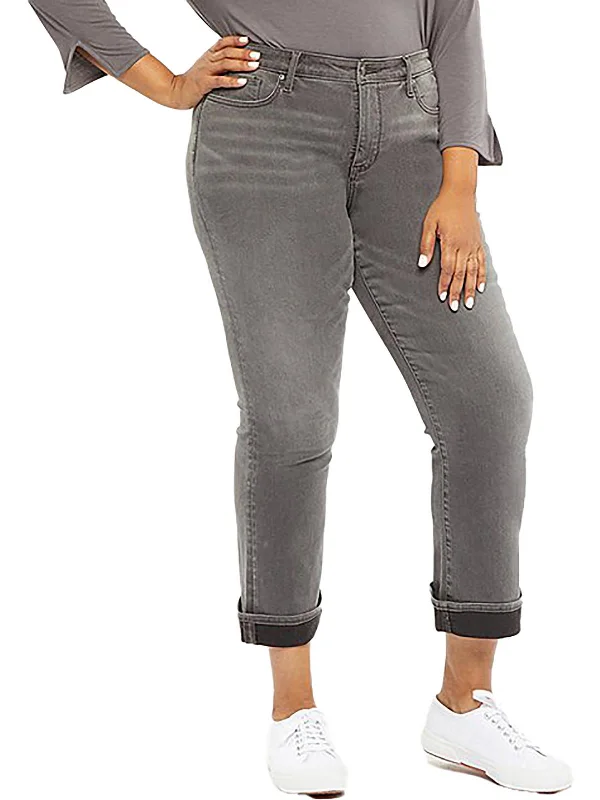 Price Cut Plus Barbara Womens Ankle Slimming Bootcut Jeans