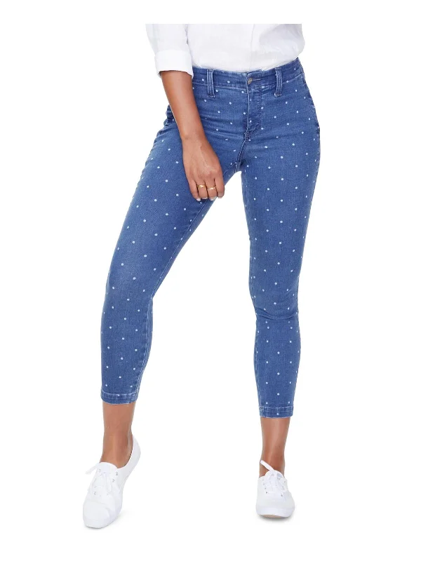 Shop and Save Plus Womens Ankle Polka Dot Skinny Jeans