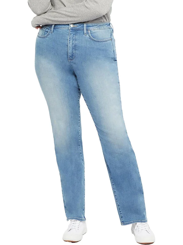 Exclusive Access Plus Womens Relaxed Light Wash Straight Leg Jeans