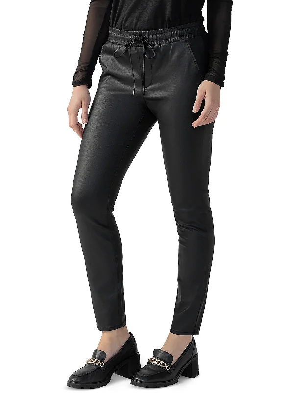 Special Price Pull On Hayden Womens High Rise Coated Straight Leg Pants