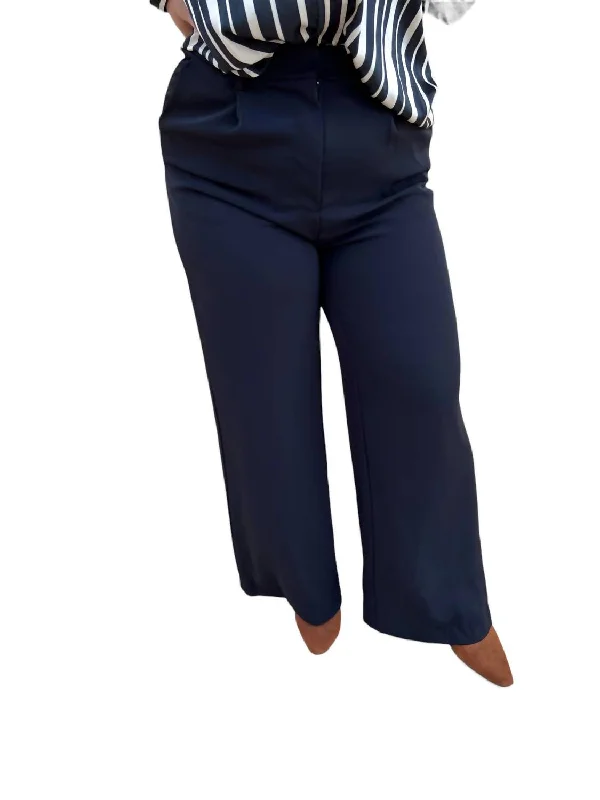 Price Reduction Raella Solid Point Wide Pants In Black