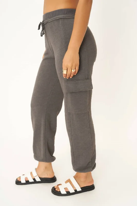 Special Price Raven Raw Edge Cargo Pant In Vintage Black
