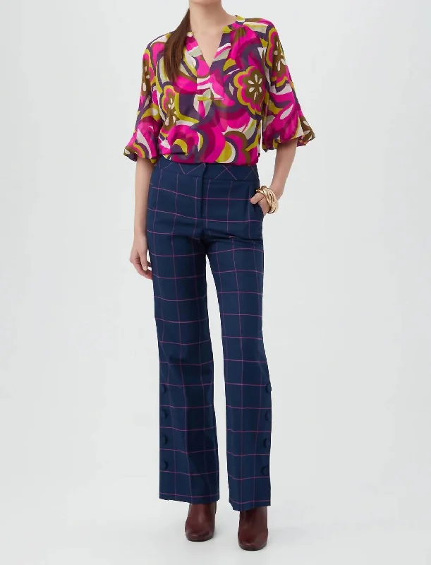 Rockefeller Center Pants In Ink/trina Pink