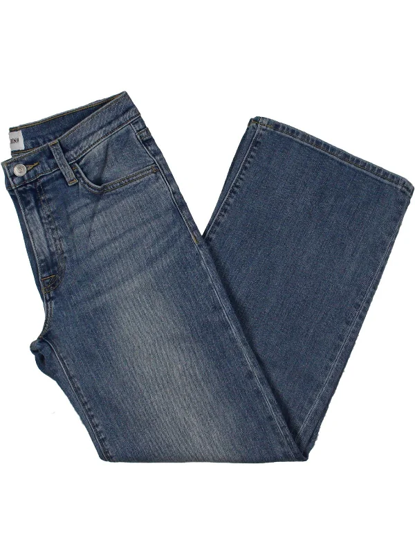 Act Now Rosalie Womens High-Rise Cropped Wide Leg Jeans