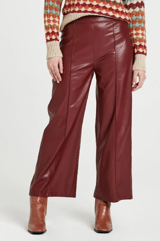 Fantastic Offers Sale Sparkle Wide Leg Cropped Pant In Vino