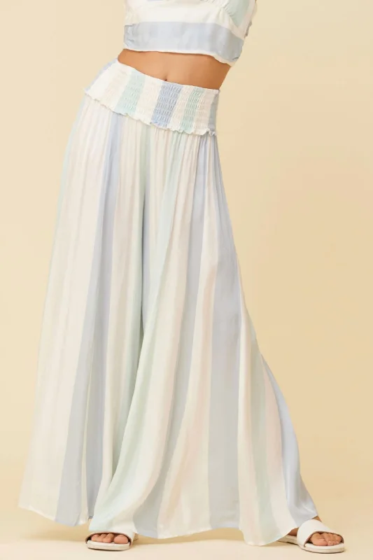Best Deals Satin Stripe Pant In Blue
