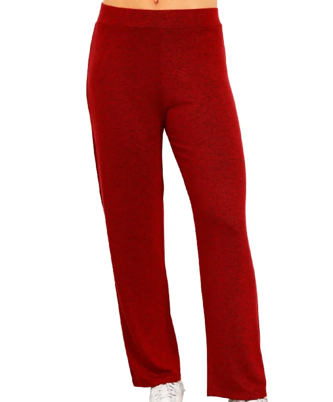 Act Now Solid Lounge Pant In Wine