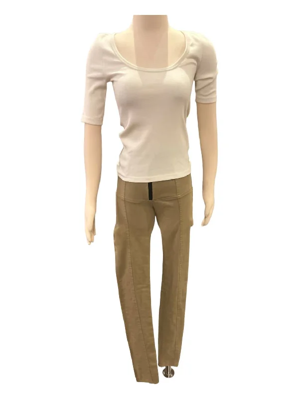 Inventory Reduction Sueded Girdle In Khaki