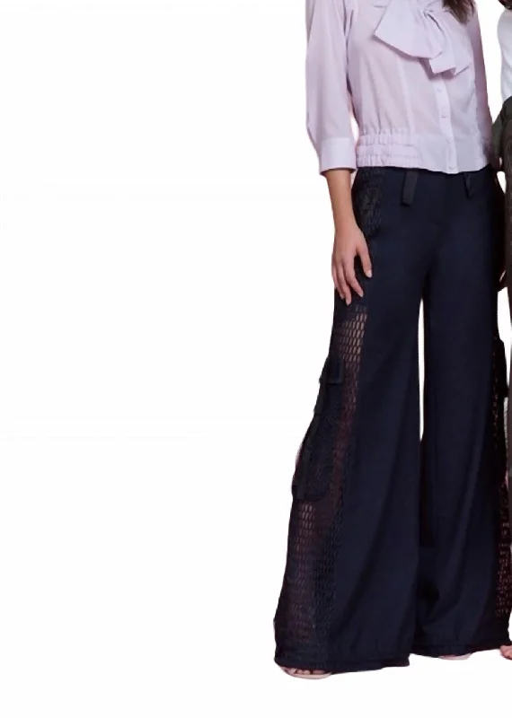 Hurry In Tailored Utility Pants In Navy