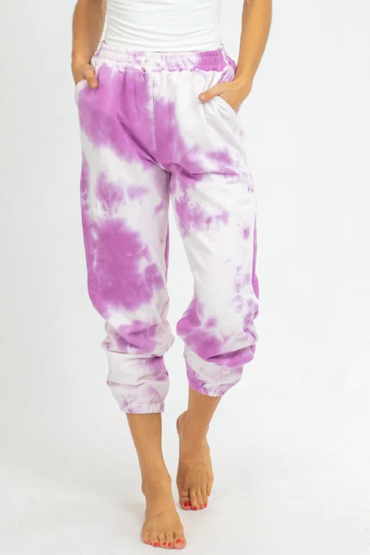 Today’s Deal Tie Dye French Terry Joggers In Purple