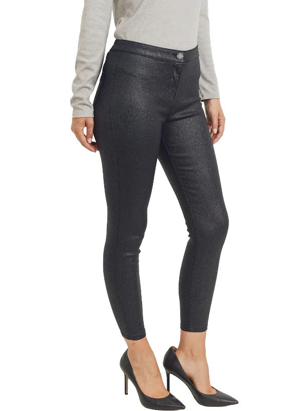 Online Specials Womens Coated Sparkle Skinny Jeans