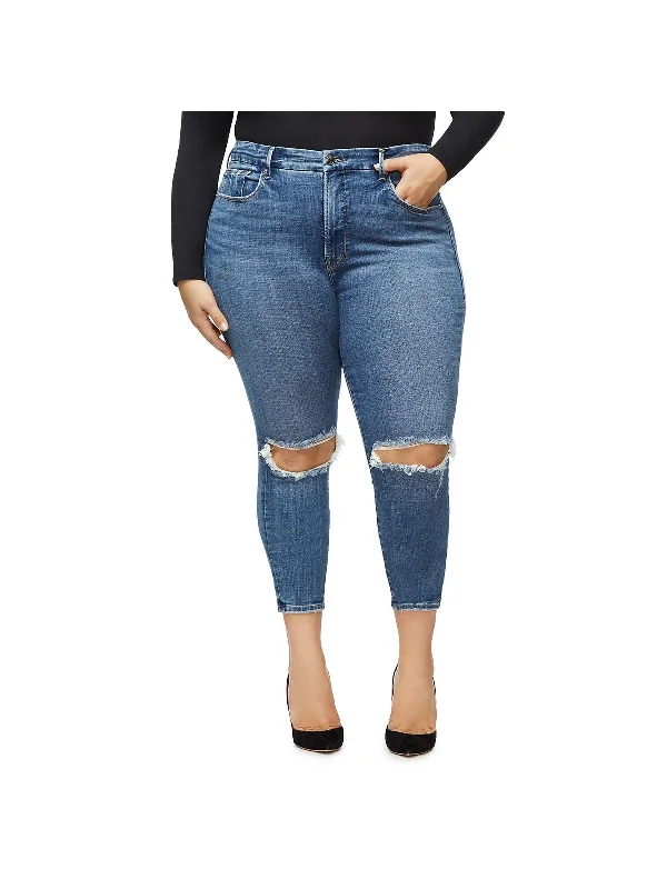 Daily Deals Womens Distressed High Rise Skinny Jeans