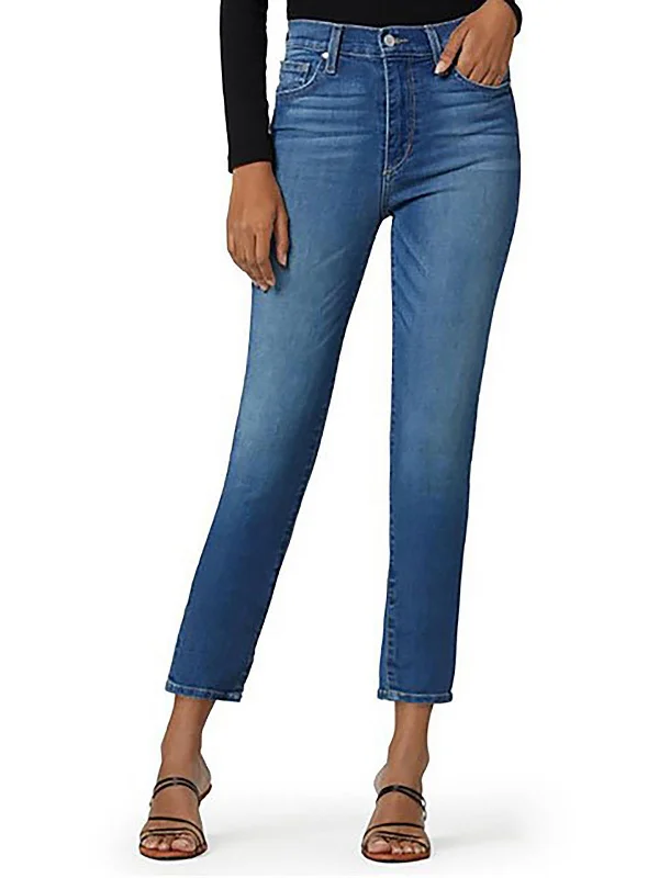 Super Savings Womens High-Rise Ankle Straight Leg Jeans