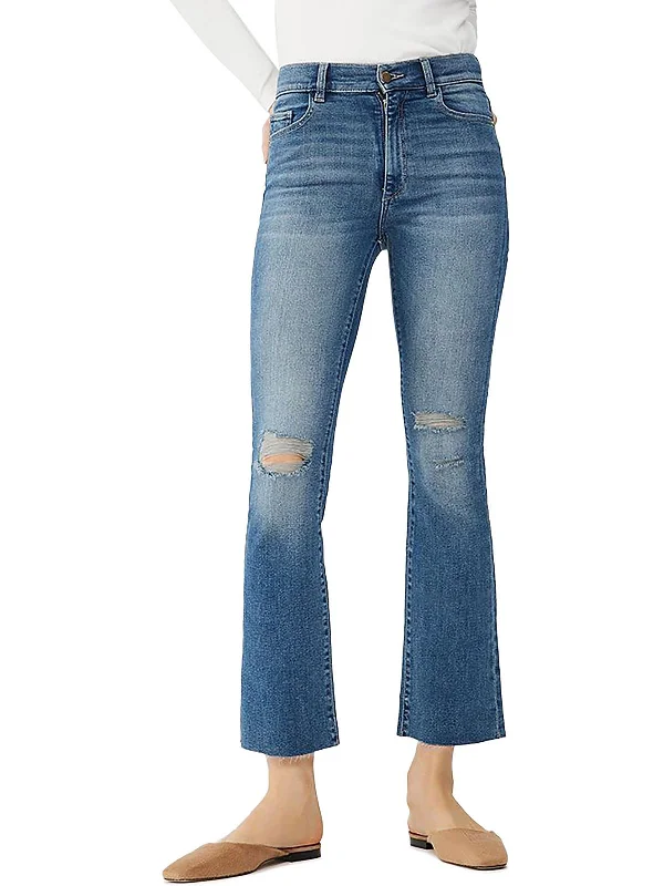 Bargain Prices Womens High Rise Distressed Bootcut Jeans