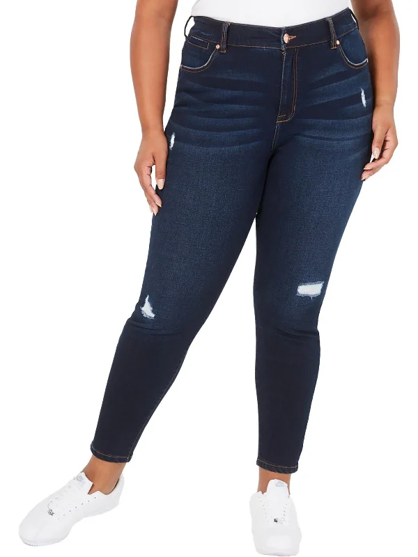 Price Meltdown Womens High Rise Distressed Skinny Jeans