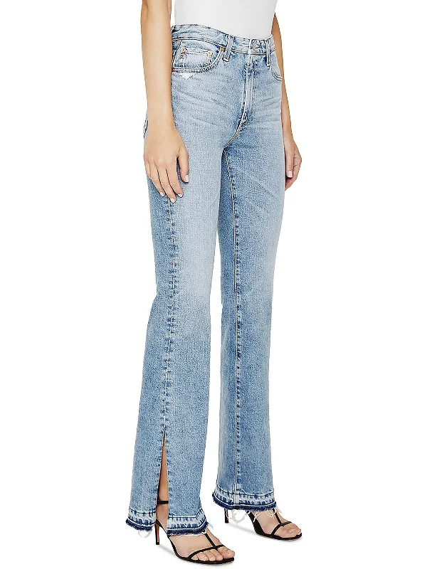 Special Price Womens High Rise Light Wash Flare Jeans