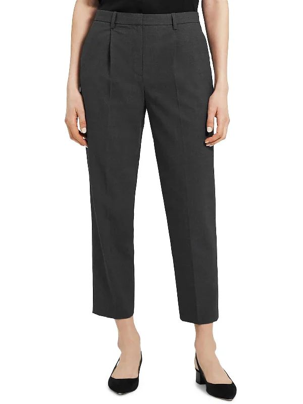 Discount Extravaganza Womens High Rise Pleated Ankle Pants