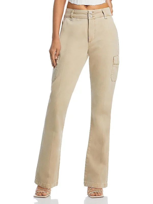 Bonus Savings Womens High Rise Pleated Cargo Pants