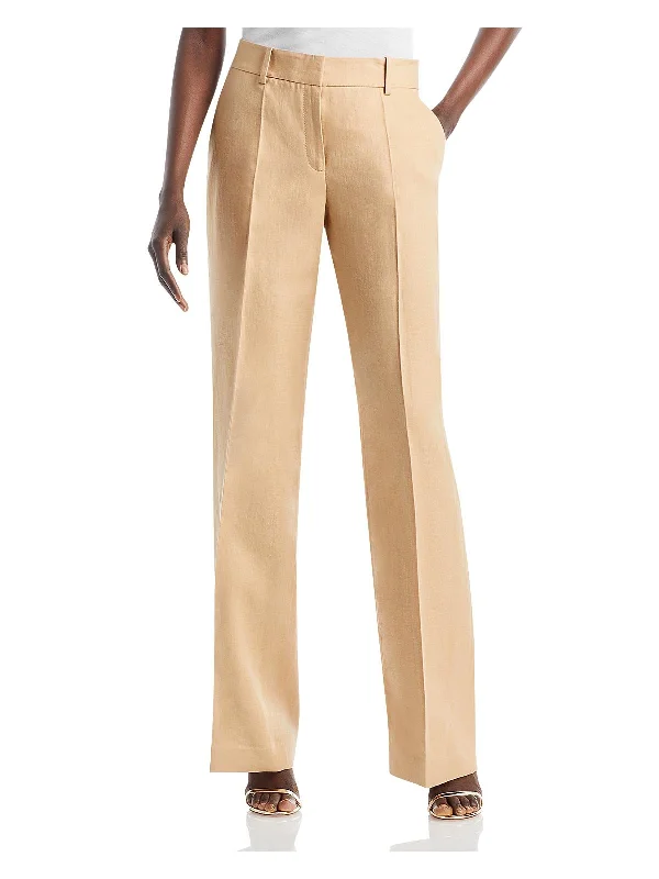 Fantastic Deals Womens High Rise Pleated Wide Leg Pants