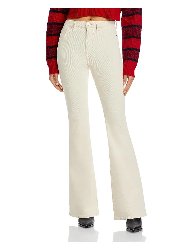 Don't Miss Womens High Rise Ribbed Bootcut Jeans