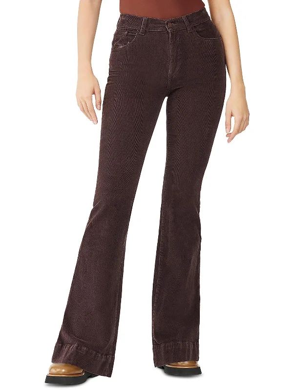 Super Sale Womens High Rise Solid Bootcut Jeans