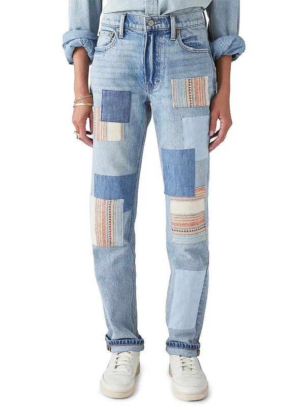 Weekend Flash Sale Womens Mid-Rise Relaxed Straight Leg Jeans