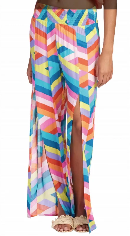 Final Markdown Women's Pant With Front Slit In Multi
