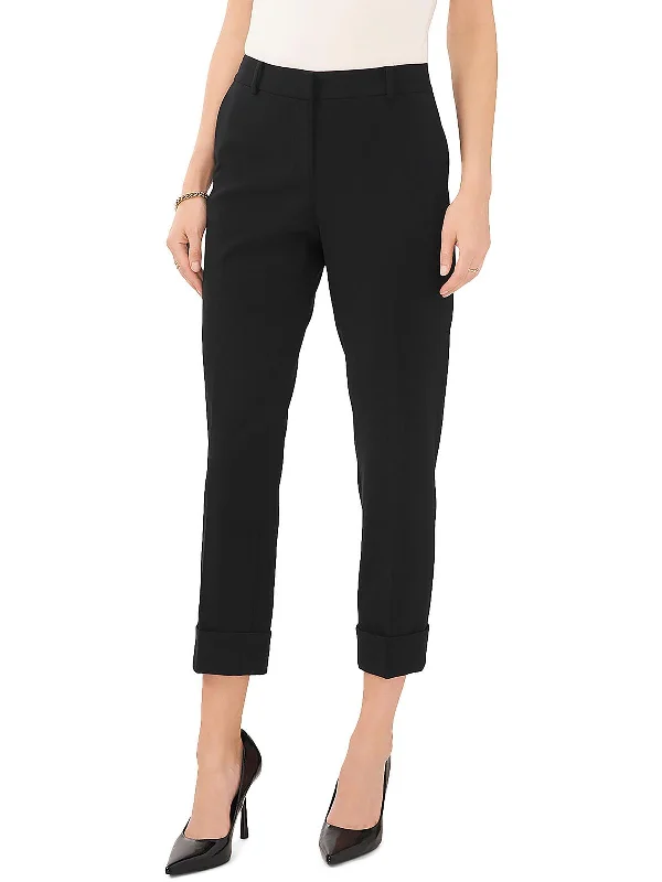 Can't Miss Womens Tailored Cuffed Ankle Pants
