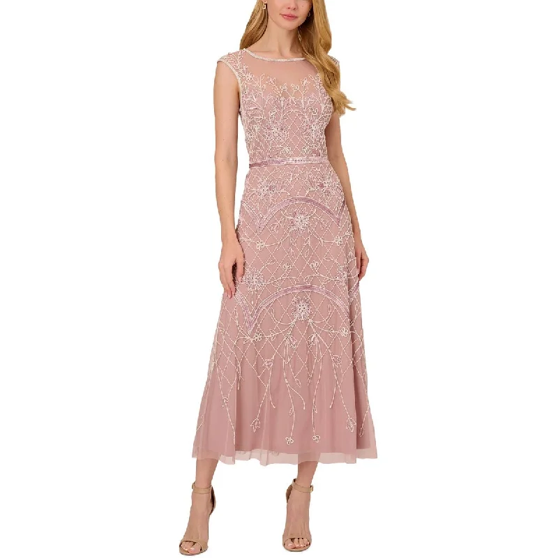 Unbeatable Prices Adrianna Papell Womens Beaded Ankle-Length Sheath Dress