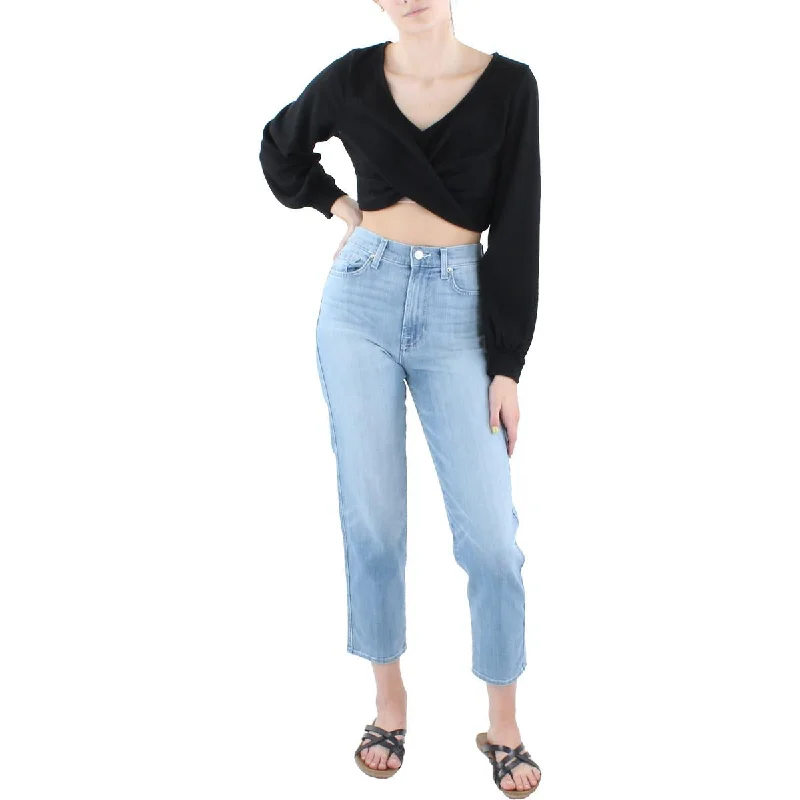 Holiday Sale Almost Famous Womens Juniors Knit Ribbed Crop Sweater