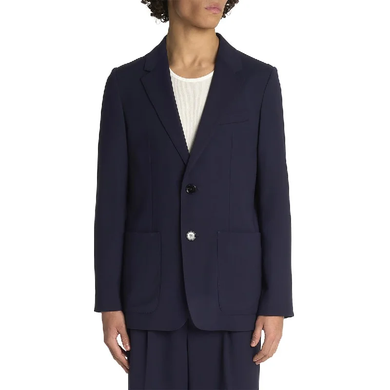 Don't Miss AMI Alexandre Mattiussi Mens Deep Pockets Business Two-Button Blazer