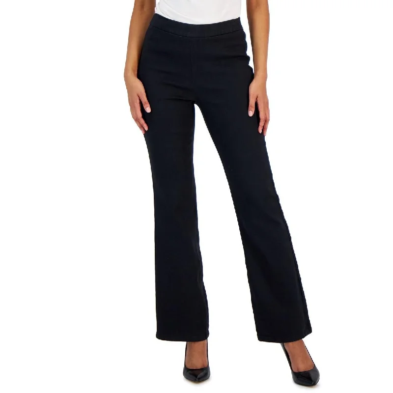 Discount Mania Anne Klein Womens High Rise Pull On Flared Pants