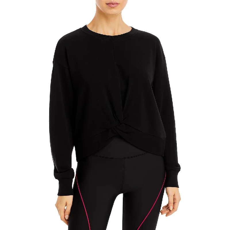 YEAR-End Sale Aqua Womens Long Sleeve Front Twist Pullover Sweater