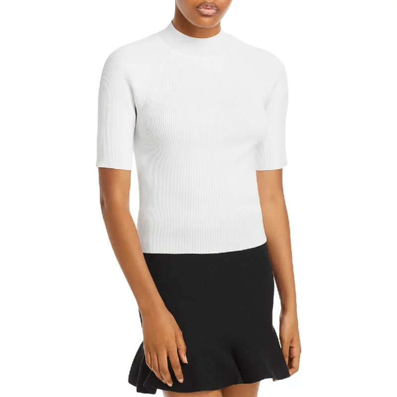 Lowest Price Aqua Womens Open Back Ribbed Mock Turtleneck Sweater