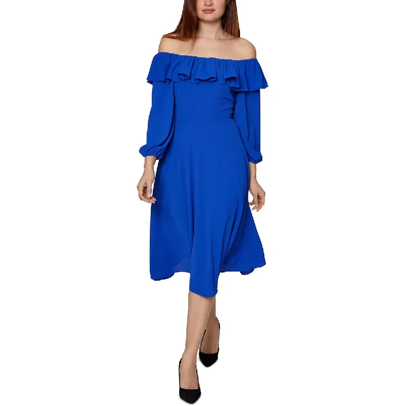 Price Cut BCBGeneration Womens Crepe Off-The-Shoulder Cocktail and Party Dress
