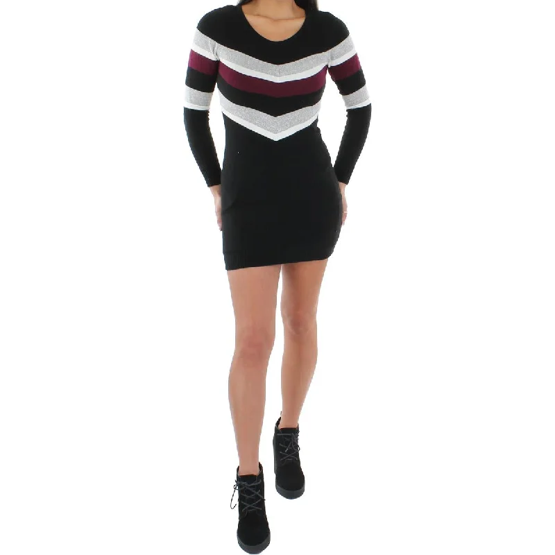 Final Clearance BCX Womens Juniors Metallic Mini Sweaterdress