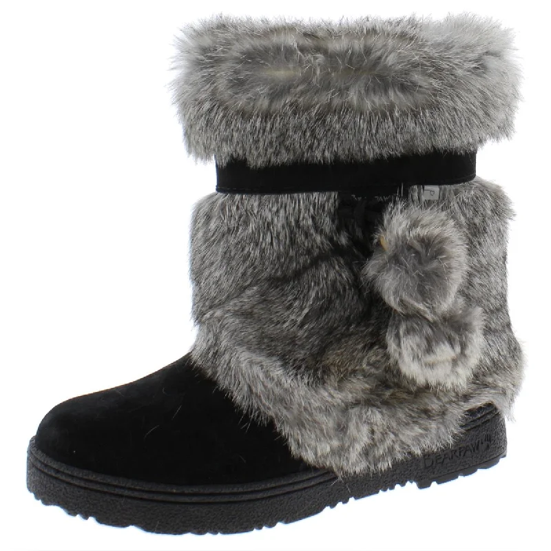 Fantastic Offers Bearpaw Tama Women's Suede and Fur Water Shedding Mid-Calf Winter Boot