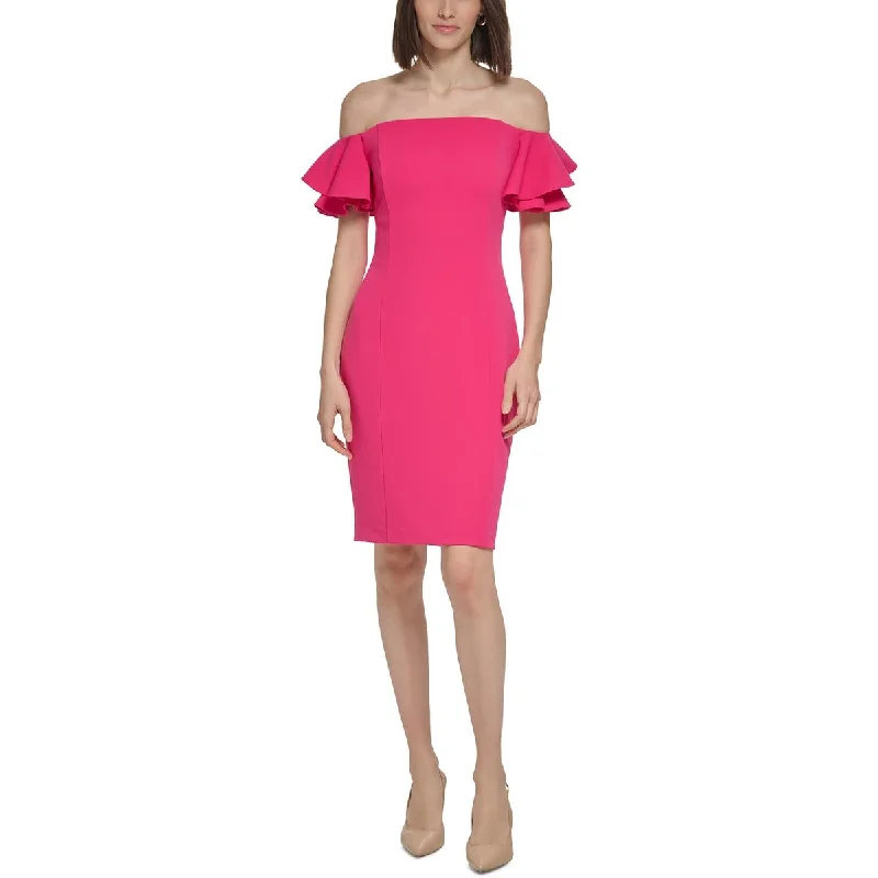 Discount Deals Calvin Klein Womens Crepe Mini Cocktail And Party Dress