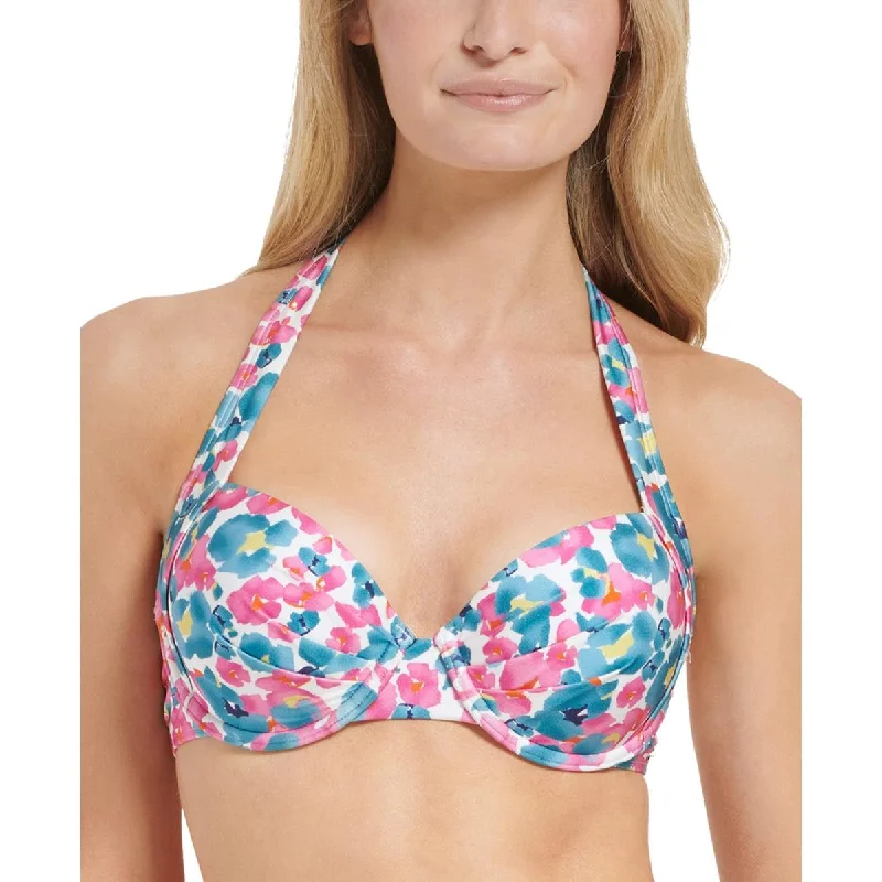 Calvin Klein Womens Underwire Floral Bikini Swim top