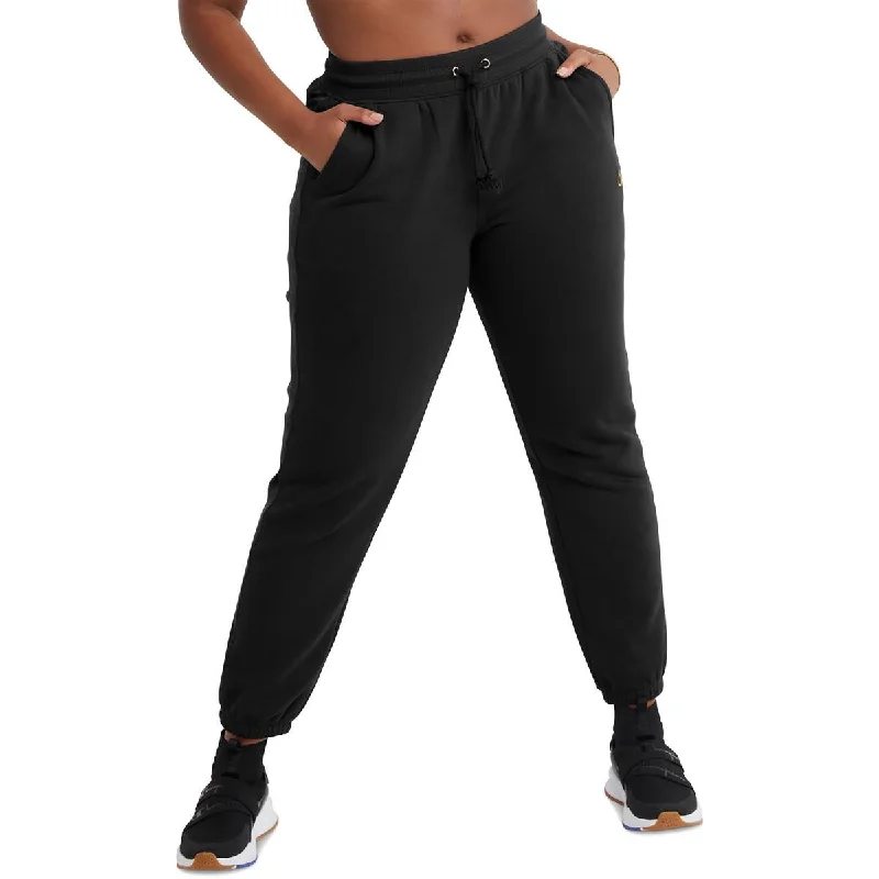 Champion Womens Velour Trim Sweatpants Jogger Pants