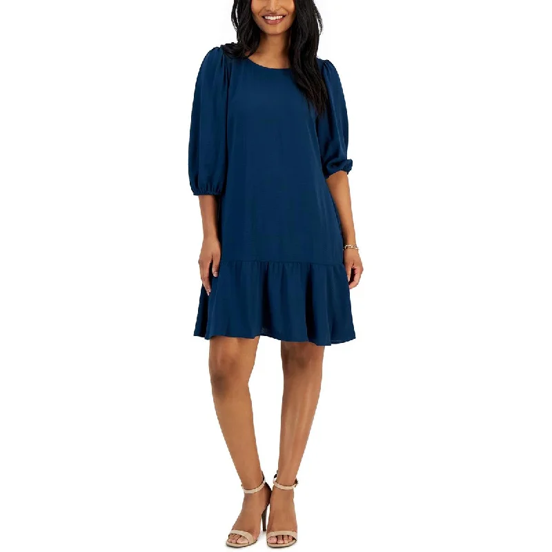 Deal Alert Connected Apparel Womens Puff Sleeve Mini Sheath Dress