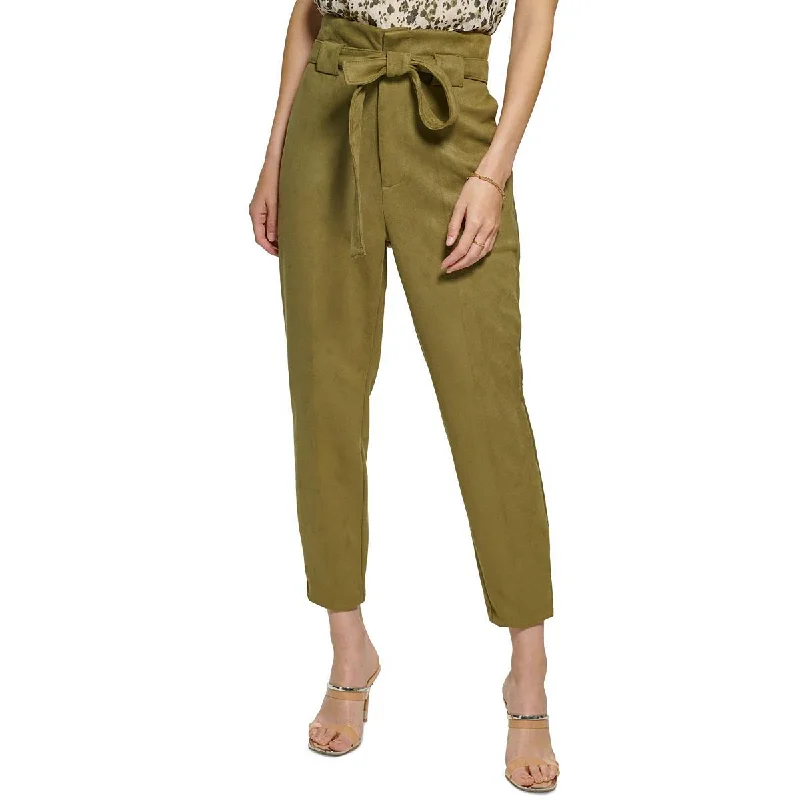 Extra Discounts DKNY Womens Faux Suede High Rise Paperbag Pants