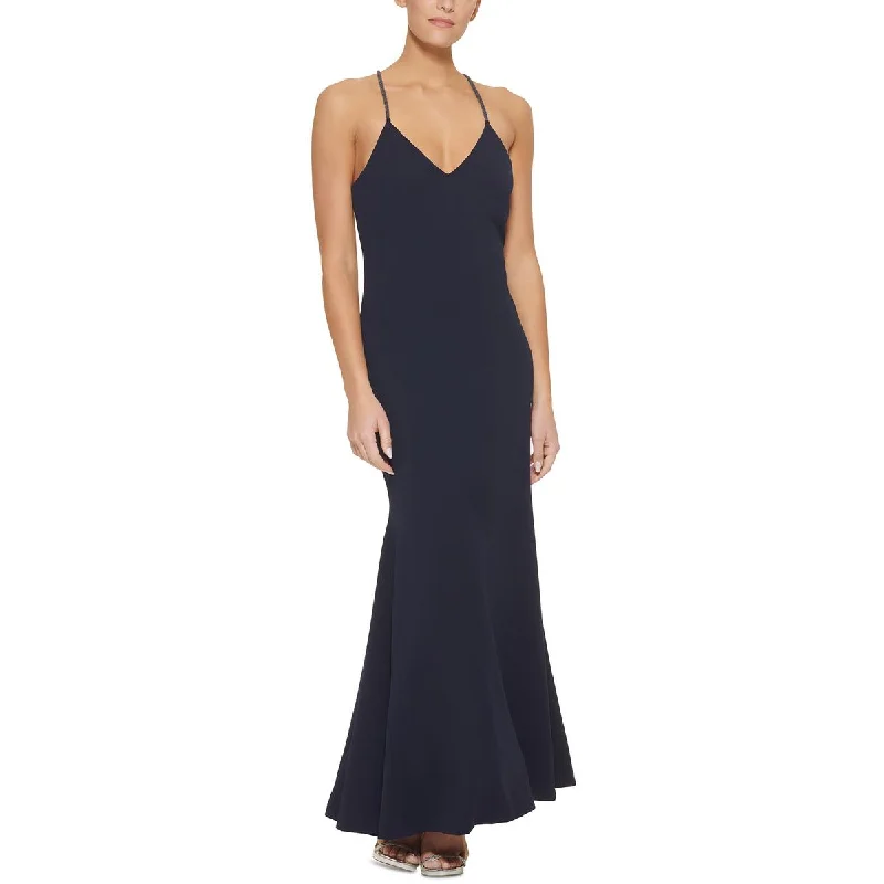 Now or Never DKNY Womens Scuba Maxi Evening Dress