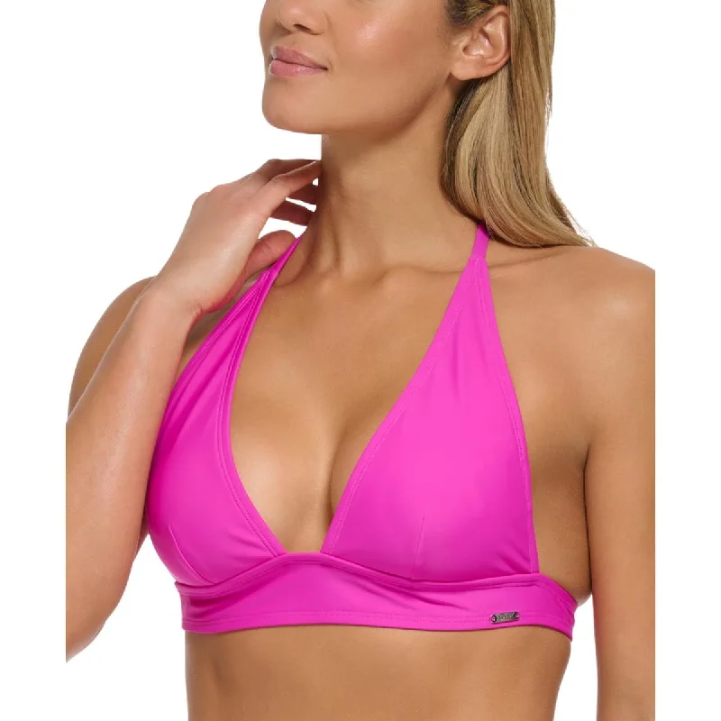 Unbeatable Prices DKNY Womens Solid Halter Bikini Swim top