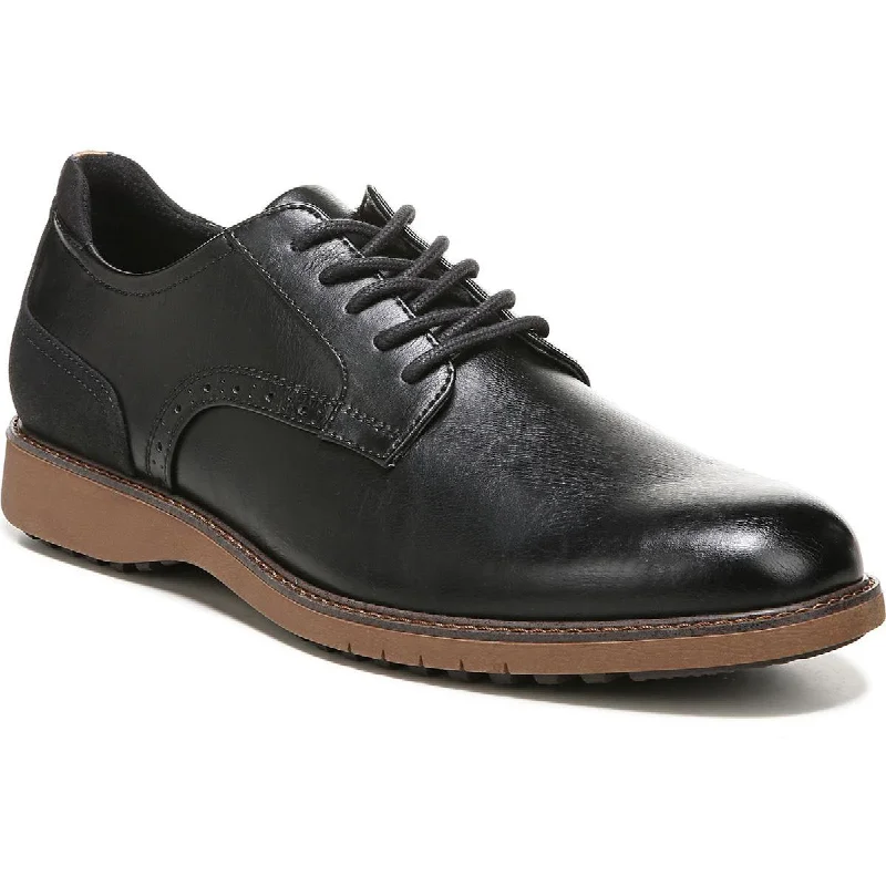 Dr. Scholl's Shoes Mens Sync Up Faux Leather Lace Up Oxfords